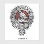 Clan Stewart | Stuart Wappen & Tartan Aufkleber (Blatt)