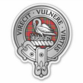 Clan Stewart | Stuart Wappen & Tartan Aufkleber (Vorderseite)