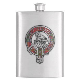 Clan Stewart Stuart Wappen & Tartan Flask Flachmann