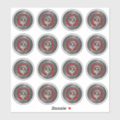 Clan Stewart | Stuart Wappen & Tartan Knot Aufkleber (Blatt)