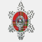 Clan Stewart | Stuart Wappen & Tartan Schneeflocken Zinn-Ornament (Rechts)