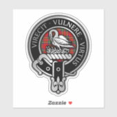 Clan Stewart | Stuart Wappen & Tartan Sticker (Blatt)