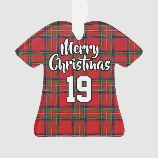 Clan Stewart Tartan Christmas Jersey Ornament (Vorderseite)