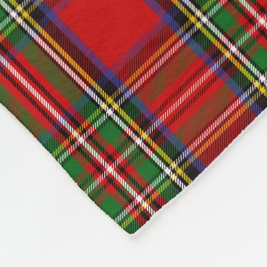 Clan Stewart Tartan Kariert Fleecedecke (Ecke)