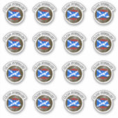 Clan Stewart Tartan Knot & Flag Aufkleber (Vorderseite)