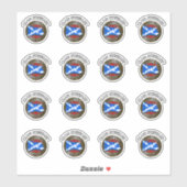 Clan Stewart Tartan Knot & Flag Aufkleber (Blatt)