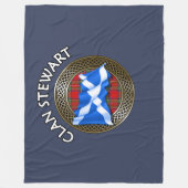 Clan Stewart Tartan Knot & Flag Fleecedecke (Vorderseite)