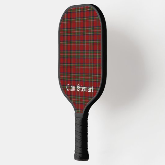 Clan Stewart Tartan Personalisiert Pickleball Schläger (Links)
