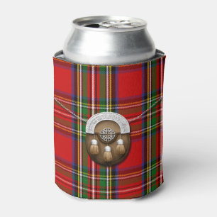 Clan Stewart Tartan und Sporran Dosenkühler