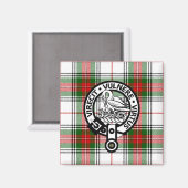 Clan Stewart Tartan Wappen Magnet (Vorderseite/Rückseite)