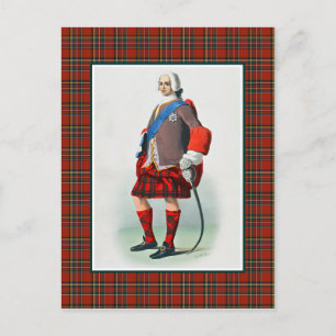 Clan Stewart Vintage-Illustration Tartan-Rahmen Postkarte