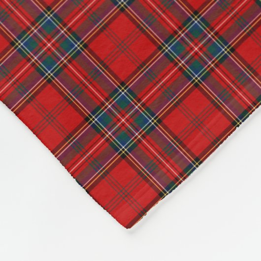 Clan Stewart von Appin Tartan Scottish Red Kariert Fleecedecke (Ecke)