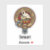Clan Stewart Wappen Aufkleber (Blatt)