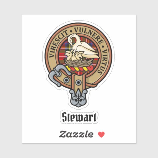 Clan Stewart Wappen Aufkleber (Blatt)