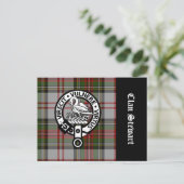 Clan Stewart Wappen & Tartan Postkarte (Stehend Vorderseite)