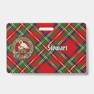 Clan Stewart-Wappen über Royal Tartan Ausweis