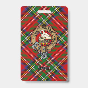 Clan Stewart-Wappen über Royal Tartan Ausweis