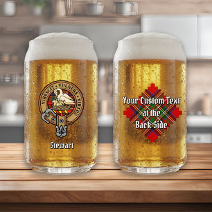 Clan Stewart Wappen über Royal Tartan Dosenglas