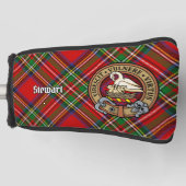 Clan Stewart Wappen über Royal Tartan Golf Headcover (Vorderseite)