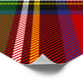 Clan Stewart Wappen über Royal Tartan Poster (Ecke)