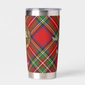 Clan Stewart Wappen über Royal Tartan Thermobecher (Links)