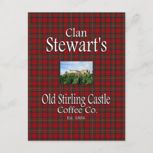Clan Stewarts Old Stirling Castle Coffee Co. Postkarte