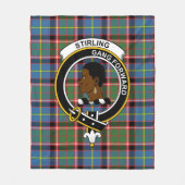 Clan Stirling (aus Keir) Tartan Kariert Fleecedecke (Vorderseite)