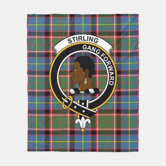 Clan Stirling (aus Keir) Tartan Kariert Fleecedecke (Vorderseite)