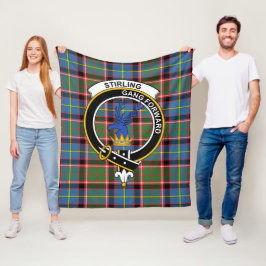 Clan Stirling (von Leiter Cadder Gegenwart) Tartan Fleecedecke