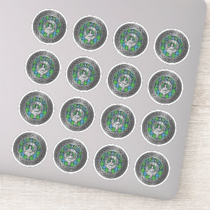 Clan Stirling Wappen & Tartan Knot Aufkleber