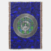 Clan Stirling Wappen & Tartan Knot Decke (Vorderseite Vertikal)