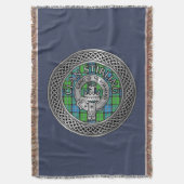 Clan Stirling Wappen & Tartan Knot Decke (Vorderseite Vertikal)