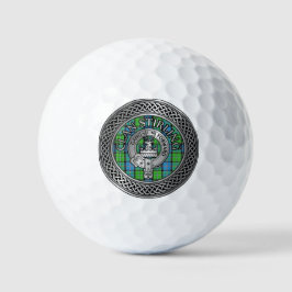 Clan Stirling Wappen & Tartan Knot Golfball