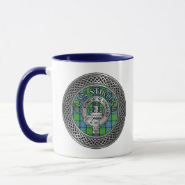 Clan Stirling Wappen & Tartan Knot Tasse