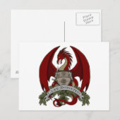 Clan Stonefire Wappen (Roter Drache) Postkarte (Vorne/Hinten)