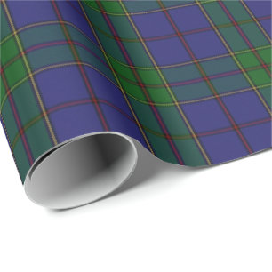 Clan Strachan Blue Green Scott Tartan Geschenkpapier