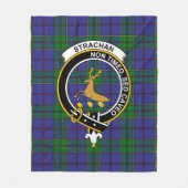 Clan Strachan Tartan Kariert Fleecedecke (Vorderseite)