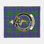 Clan Strachan Tartan Kariert Fleecedecke (Vorderseite (Horizontal))