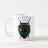 Clan Strachan Tartan-Schild und Schwerter Kaffeetasse (Links)