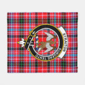 Clan Straiton Tartan Kariert Fleecedecke (Vorderseite (Horizontal))