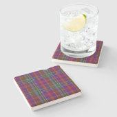 Clan Stuart Tartan Kariert Stone Untersetzer (Seitenansicht)