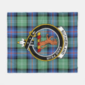 Clan Sutherland Alte Antike II Tartan Kariert Fleecedecke (Vorderseite (Horizontal))