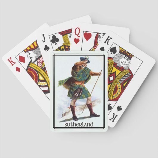 Clan Sutherland Classic Scotland Bicycle Deck Spielkarten (Rückseite)