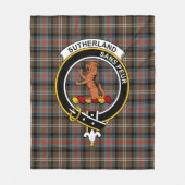 Clan Sutherland II Weathered Tartan Kariert Fleecedecke (Vorderseite)