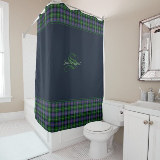 Clan Sutherland Tartan Duschvorhang (Beispiel)