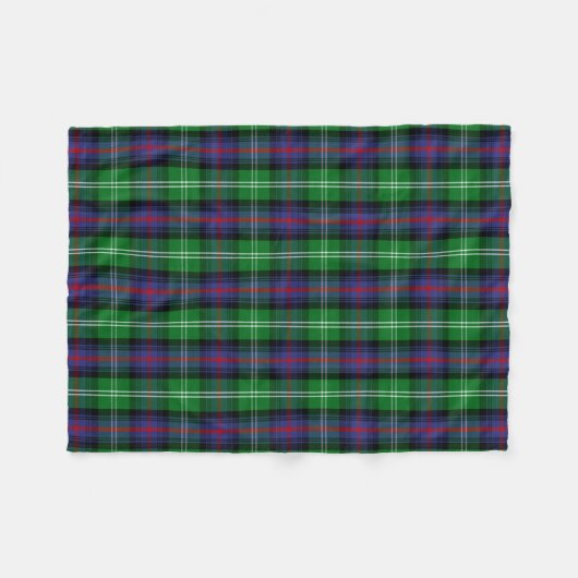 Clan Sutherland Tartan Kariert Fleecedecke (Vorderseite (Horizontal))