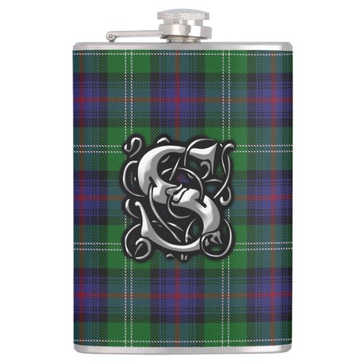 Clan Sutherland Tartan Old Scotland Flask Flachmann (Vorderseite)