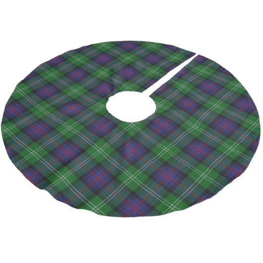 Clan Sutherland Tartan Polyester Weihnachtsbaumdecke (Schrägansicht)