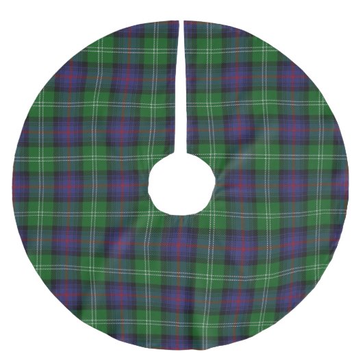 Clan Sutherland Tartan Polyester Weihnachtsbaumdecke (Vorderseite)