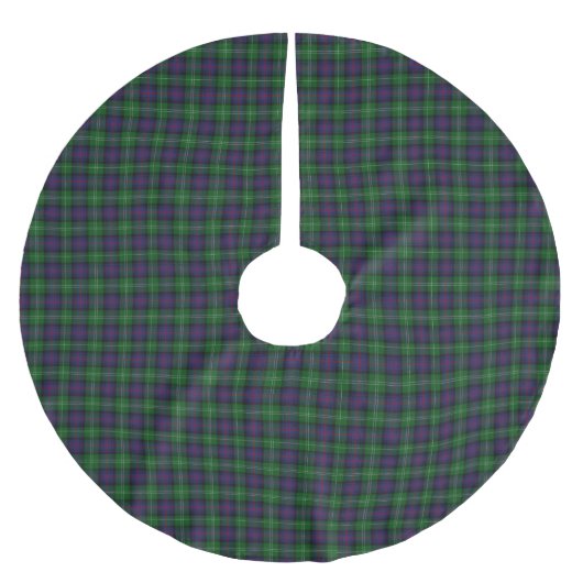 Clan Sutherland Tartan Polyester Weihnachtsbaumdecke (Vorderseite)